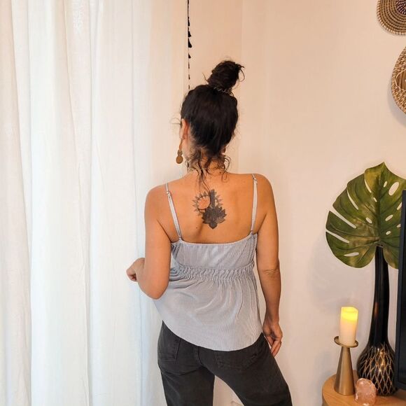 ABERCROMBIE & FITCH BABY BLUE SUMMER CAMI XS ADJUSTABLE STRAPS - Picture 2 of 5